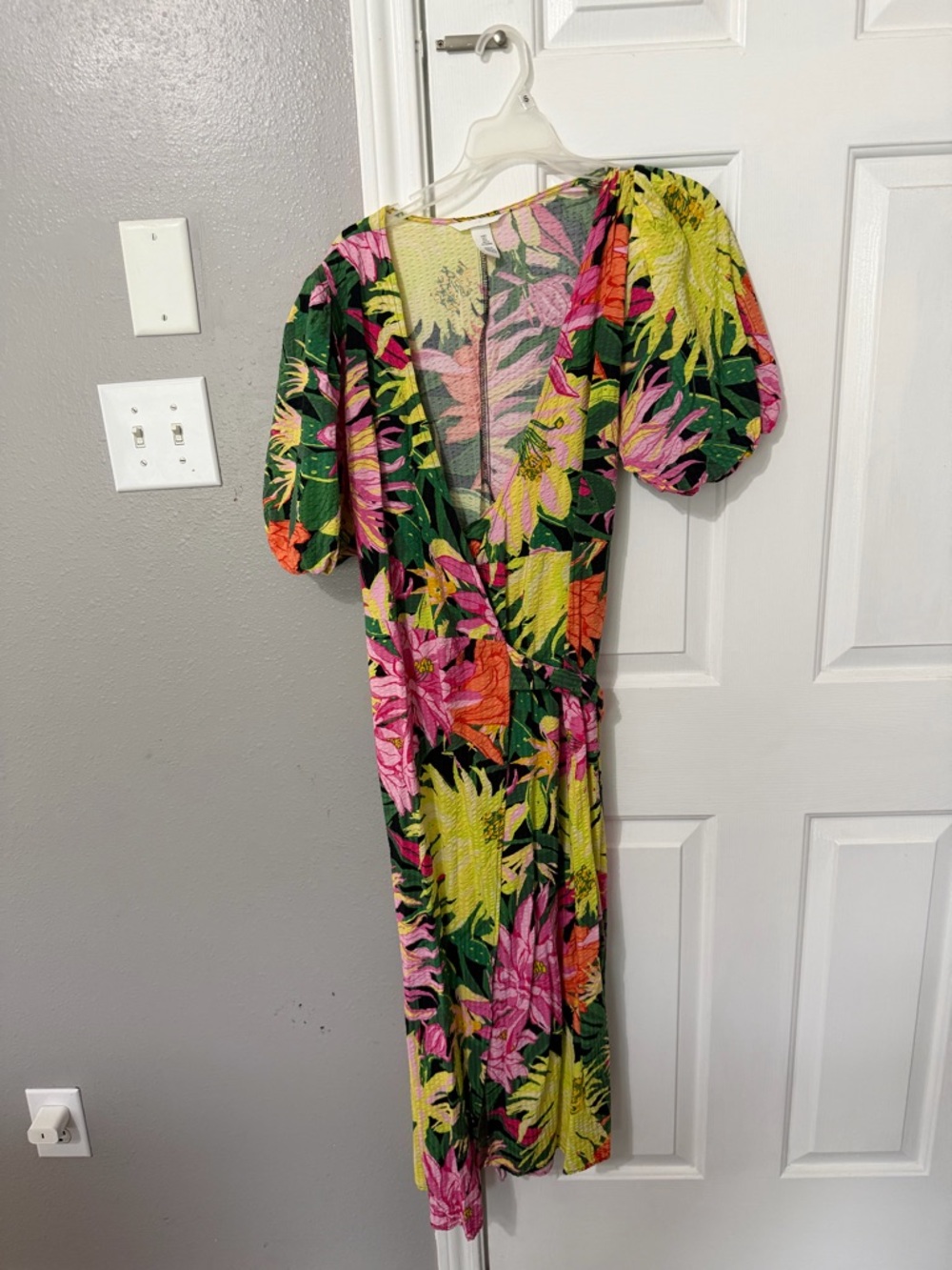 H&M Tropical Floral Wrap Dress